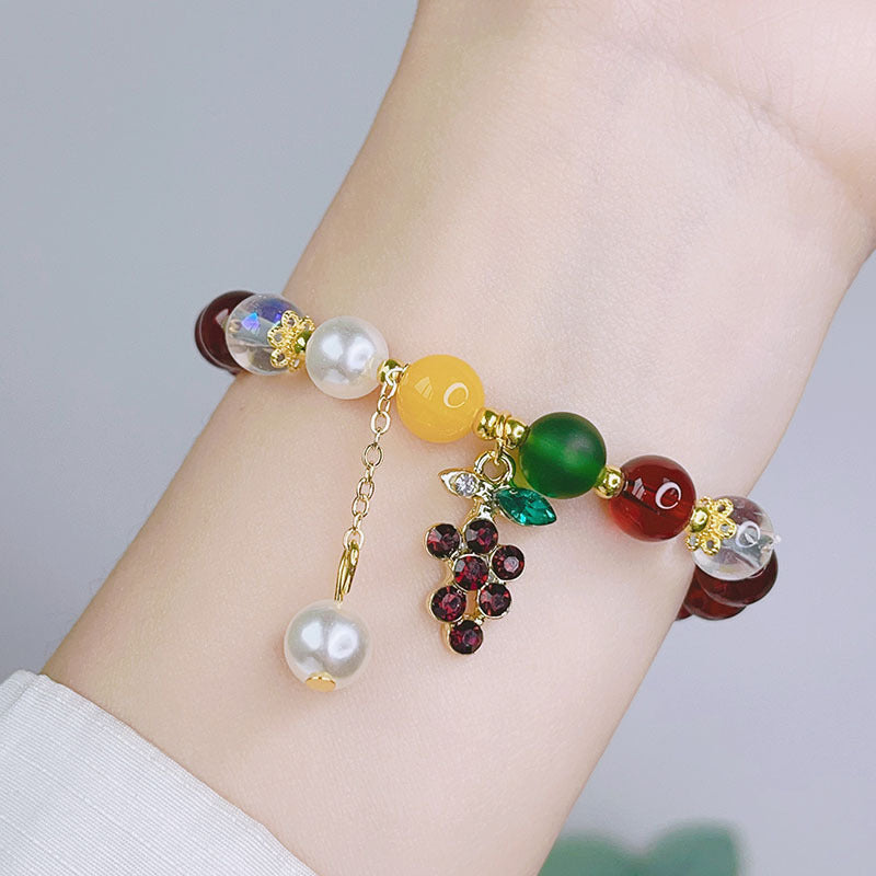 Women Glass Bracelet Elegant Fashion Accessory With Colorful Glaze Butterfly And Bear Design For Women Lovers