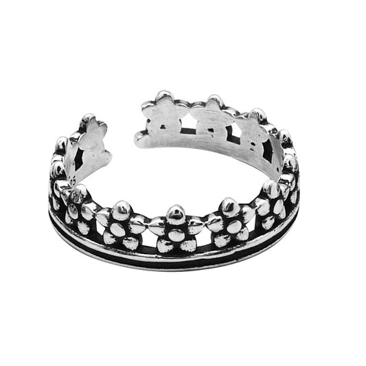 Womens 925 Silver Ring Retro Plum Blossom Floral Lightweight Jewelry Summer Fashion Accessories Blossom Floral