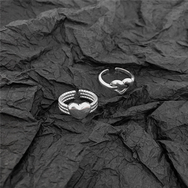 Handmade Copper Heart Ring Korean Style Jewelry Gift For Women Fashion Accessory Elegant Statement Piece Today