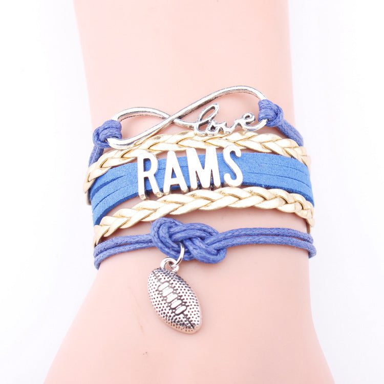 Unisex Leather Bracelet With Love Pendant Letter Charm Multi Layer Woven European Style Gift Anniversary Event