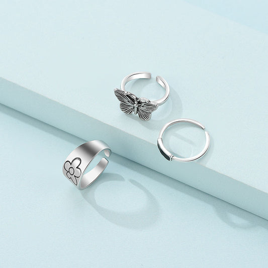 Gold Plated Geometric Ring Set For Women Knuckle Stackable Midi Rings Jewelry Fashion Accessory For Daily Uses