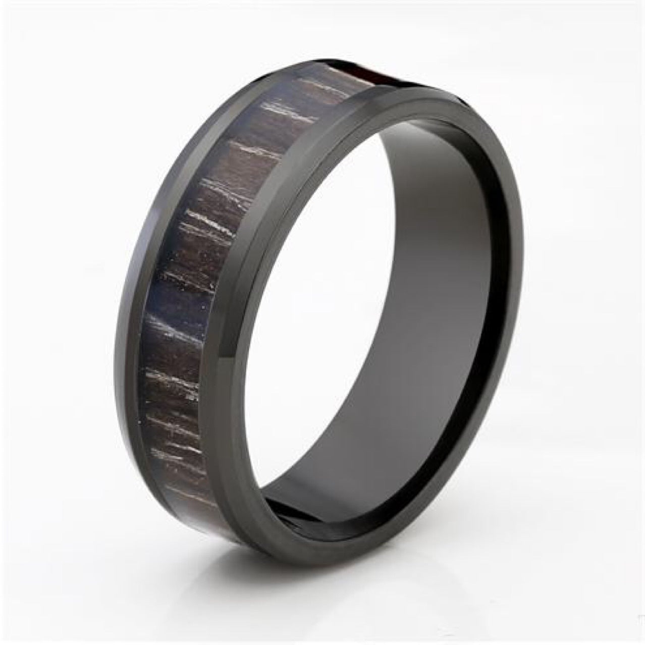 Mens Stainless Steel Black Couple Ring Electroplated Simple Design Durable Fashion Jewelry Gift For Engagement