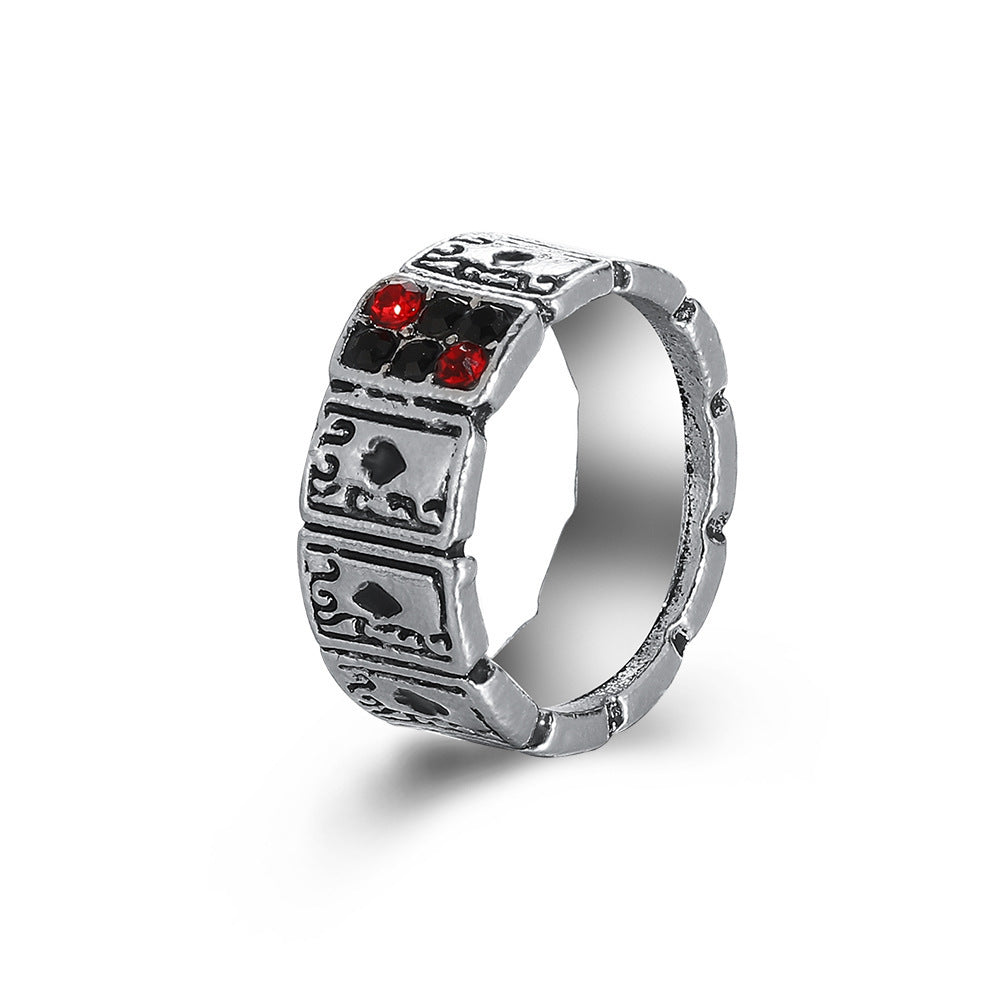 Unisex Geometric Alloy Ring Electroplated Hip Hop Streetwear Palm Ring Everyday Geometric Ring Fashion Jewelry