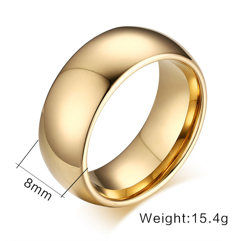 Couple Rings For Men And Women Glossy Circle Band Tungsten Steel Wedding Engagement Promise Anniversary Jewelry Gift