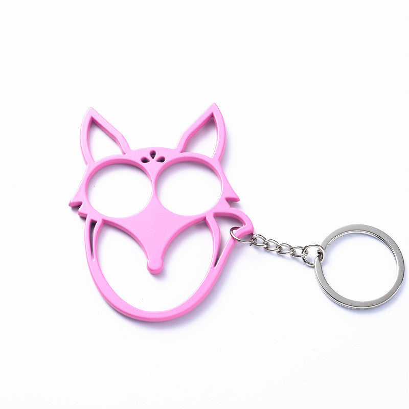 Personal Safety Keychain Metal Double Finger Locks Portable Easy Carry Concealed Lightweight Designs For Women