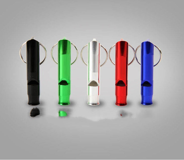 Outdoor Survival Whistle High Frequency Aluminum Keychain For Hiking Camping And Emergency Preparedness Three In One
