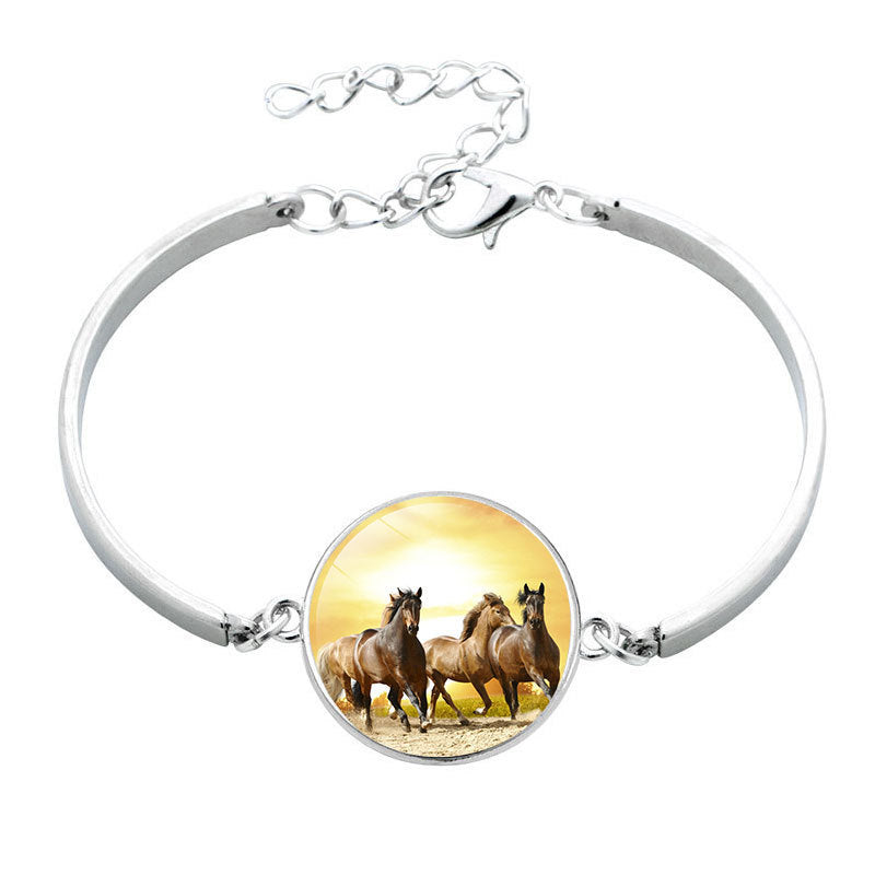 Unisex Horse Bracelet Electroplated Alloy Zodiac Design Jewelry Gift For Promotions Versatile Gift Accessory UK