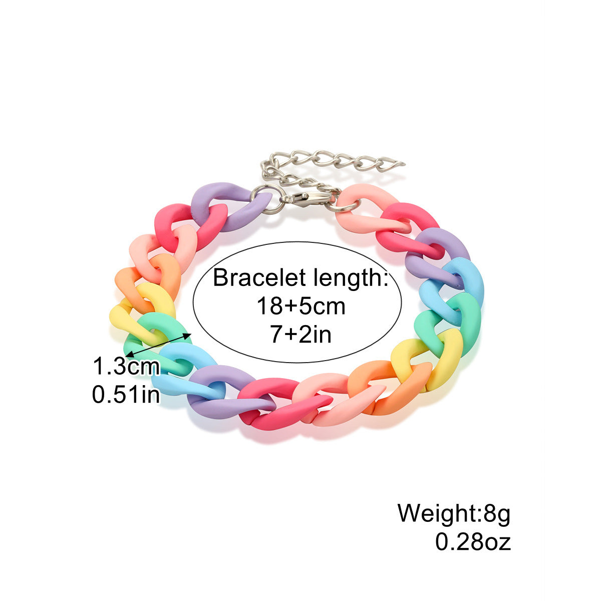 Womens Bohemian Beaded Polished Acrylic Heart Flower Geometric Shapes Bracelet Sweet Fashion Boho Chic Jewelry