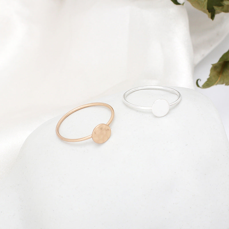 Womens Metal Rings Set Geometric Square Round Stacking Rings Fashion Jewelry Trendy Accessory For Everyday Use