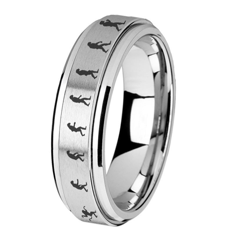 Rotating Evolution Ring For Women Titanium Steel Electroplated Fashion Jewelry Statement Modern Minimal Design