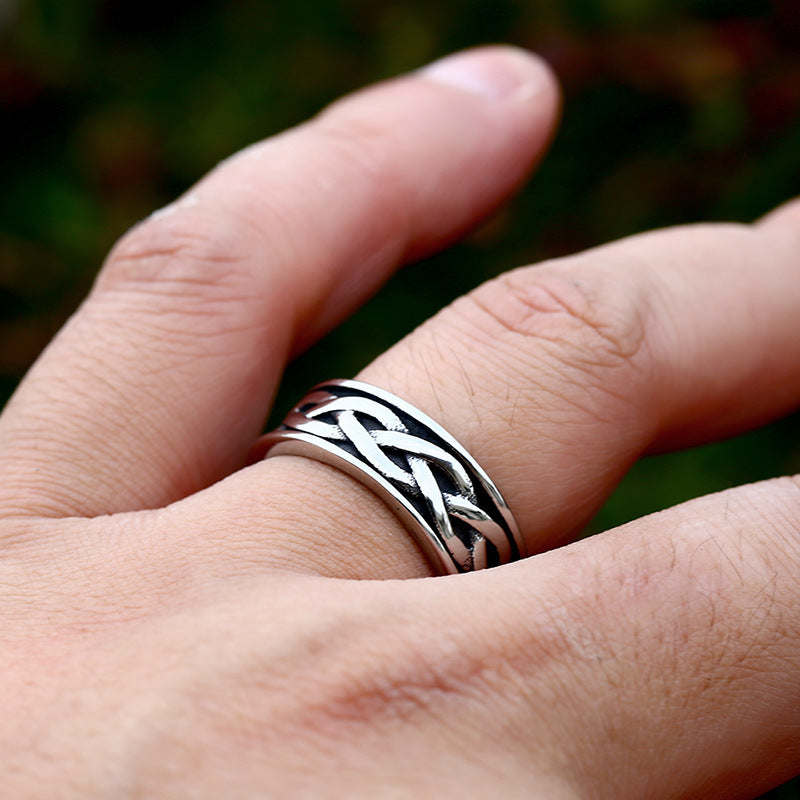 Retro Simple Fashion Stainless Steel Ring Jewelry
