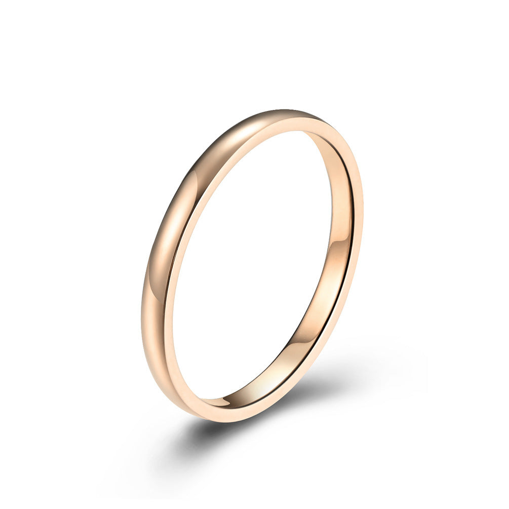 Titanium Steel Couple Rings Set Electroplated Gold Matching Band Promise Jewelry Gift for Couples In Style Set