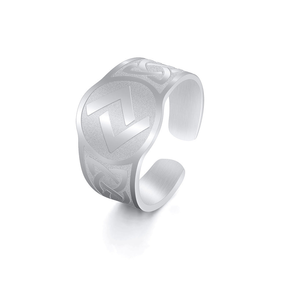 Stainless Steel Geometric Ring Adjustable Open End Index Finger Electroplated Durable Modern Fashion Jewellery