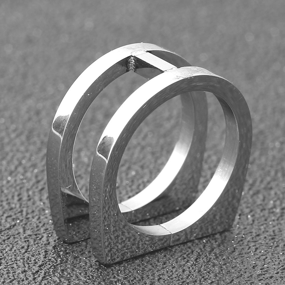 Stainless Steel Ring for Women and Men Fashion Jewelry Band Steel Gold Color Sizes 6 7 8 9