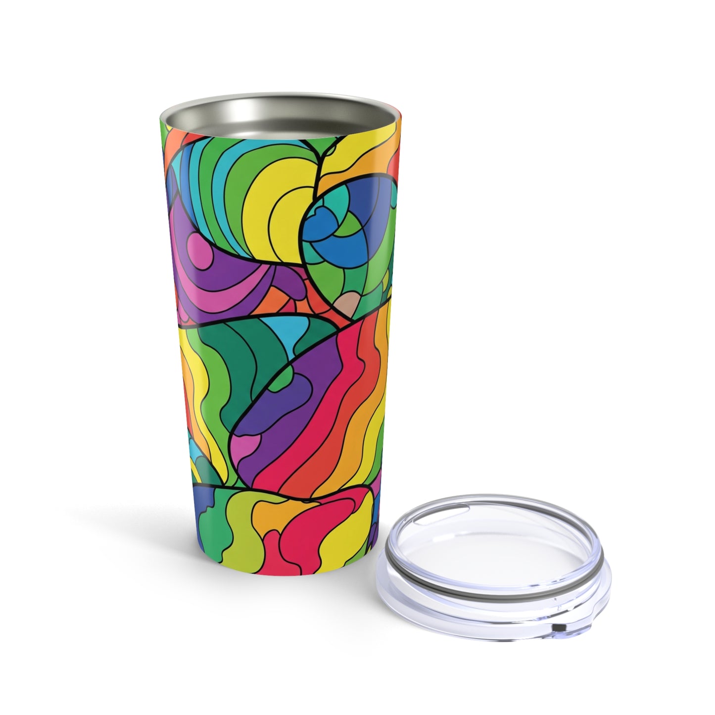 20 Oz Stainless Steel Travel Mug With Double Wall Vacuum Insulation Spill Resistant And Dishwasher Safe Printed