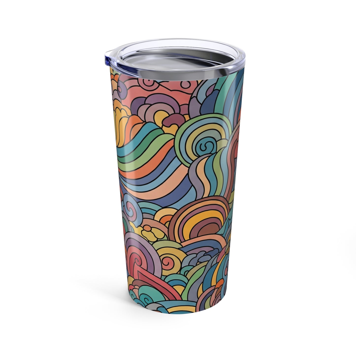 20Oz Stainless Steel Tumbler With Printed Design Double Wall Vacuum Insulated Spill Resistant Travel Mug