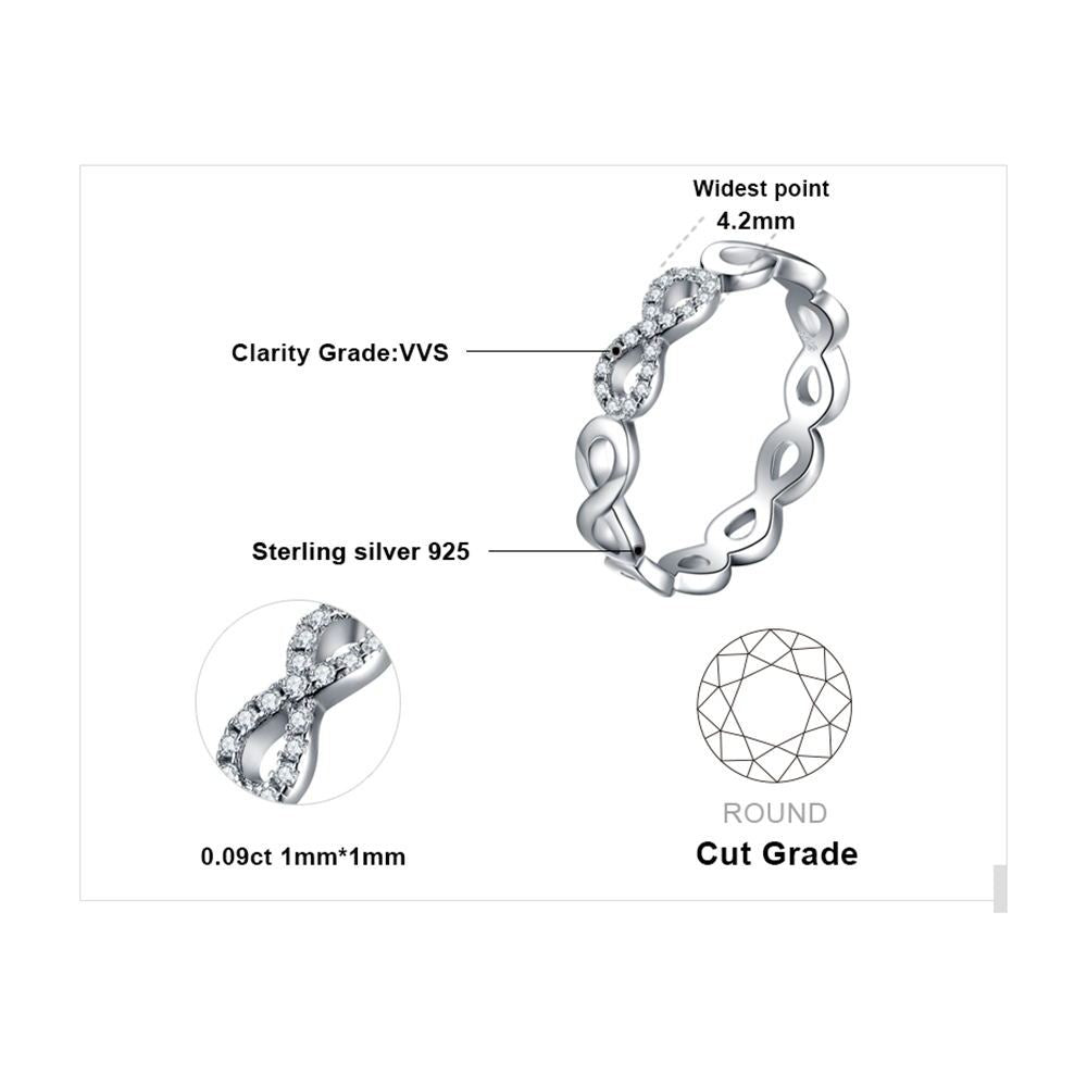 Korean Style Titanium Ring For Women With Rhinestone Accent