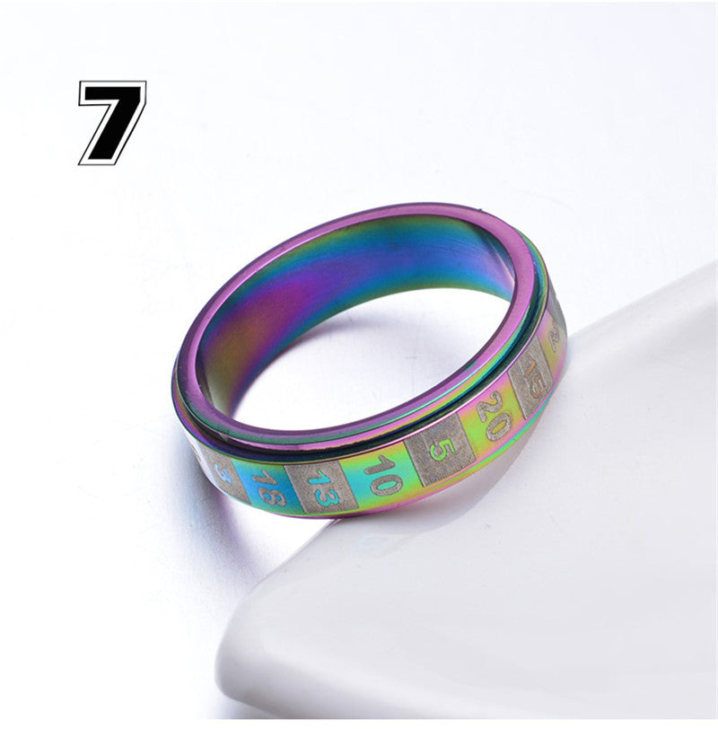 Black Spinner Ring 6mm Rotating Couple Band 6g Jewelry