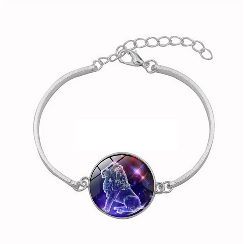 Womens Celestial Bracelet Time Pendant Adjustable Alloy Chain Constellation Theme Gift With Extender 17cm 5 cm