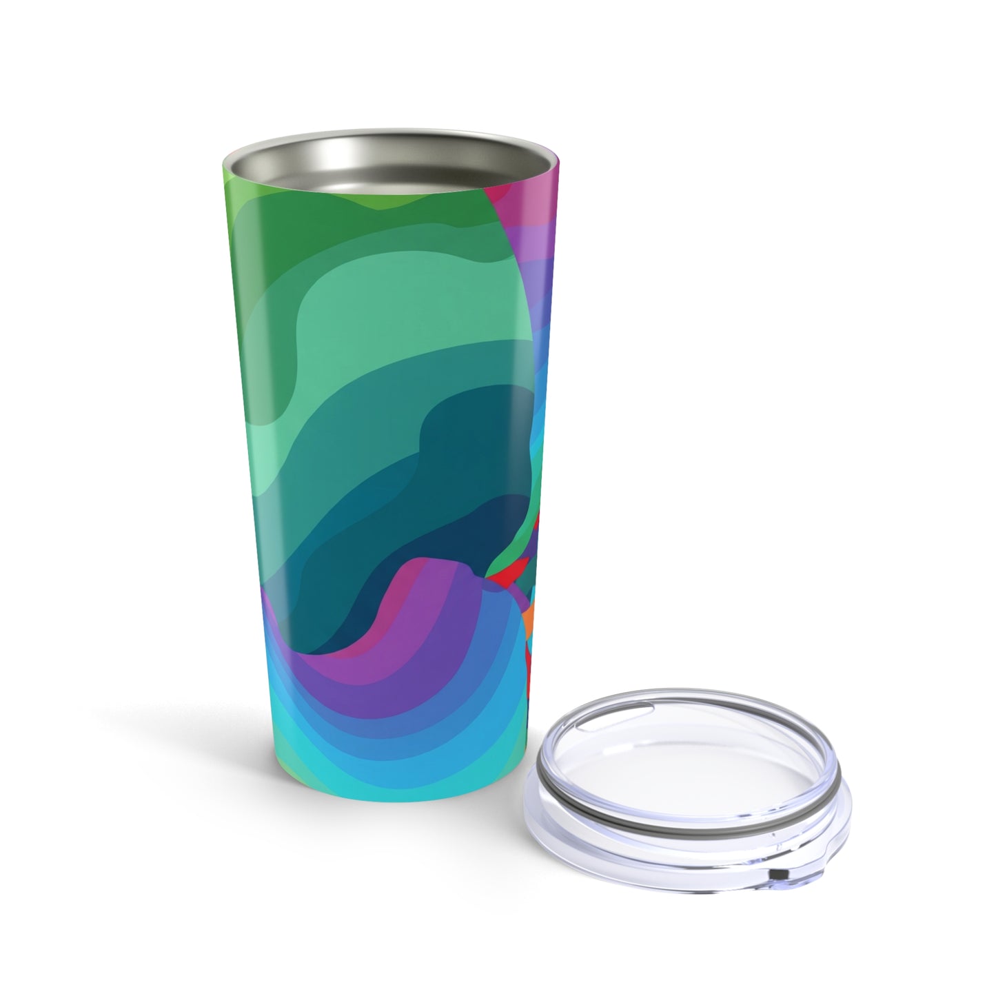20oz Stainless Steel Printed Tumbler Double Wall Vacuum Insulated Spill Resistant Hot Cold Drink Mug Dishwasher