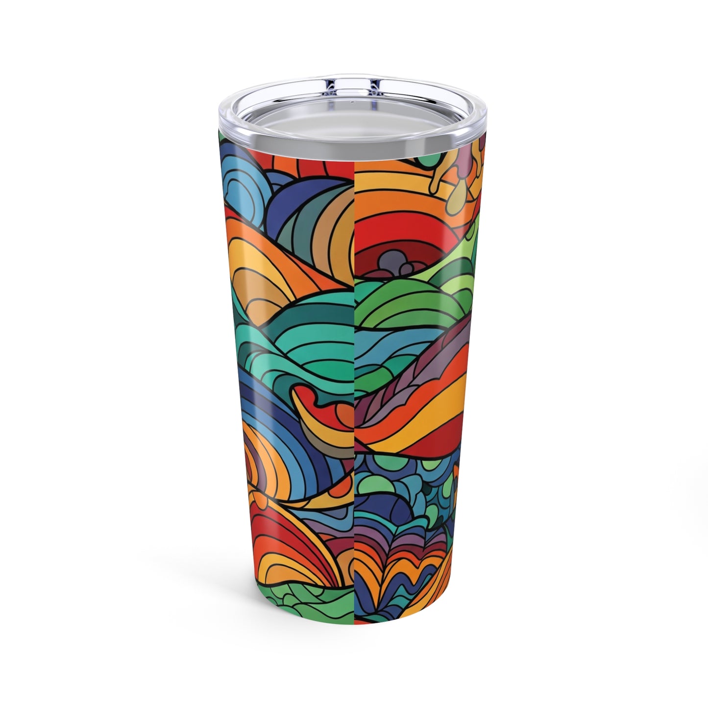 20oz Steel Printed Tumbler With Double Wall Vacuum Insulation Spill Resistant Durable Travel Mug Drinkware For Any