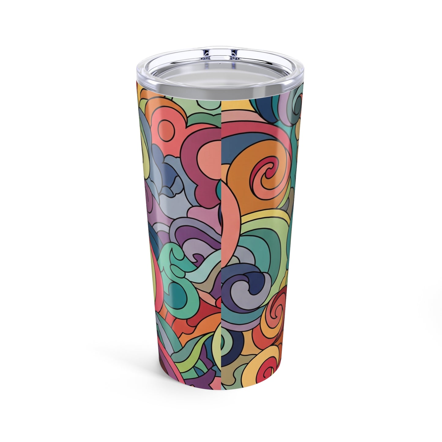 20Oz Stainless Steel Tumbler With Double Wall Vacuum Insulation Spill Resistant And Unique Printed Artwork For