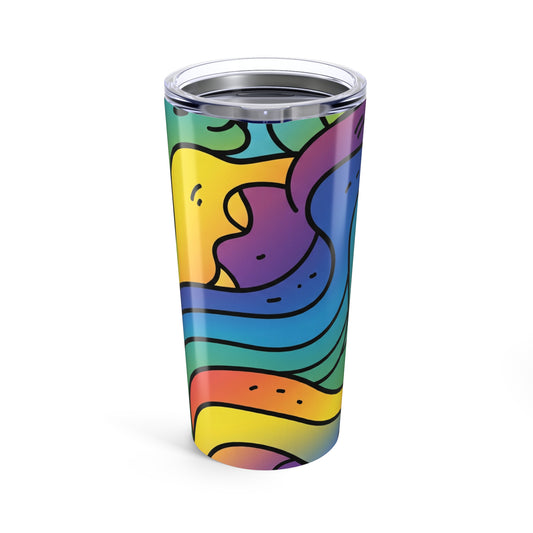 Twenty Ounce Stainless Steel Tumbler With Double Wall Vacuum Insulation Spill Resistant Lid For Hot And Cold