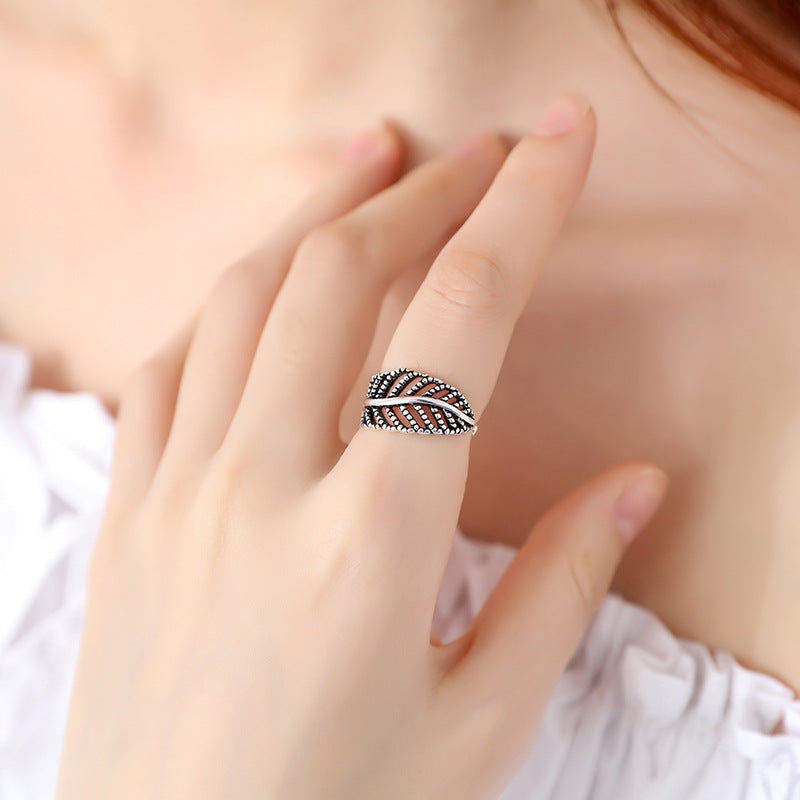 Womens Copper Ring Adjustable Leaf Design Fashion Ring Individually Packed Gift For Her Elegant Jewelry Perfect Gift