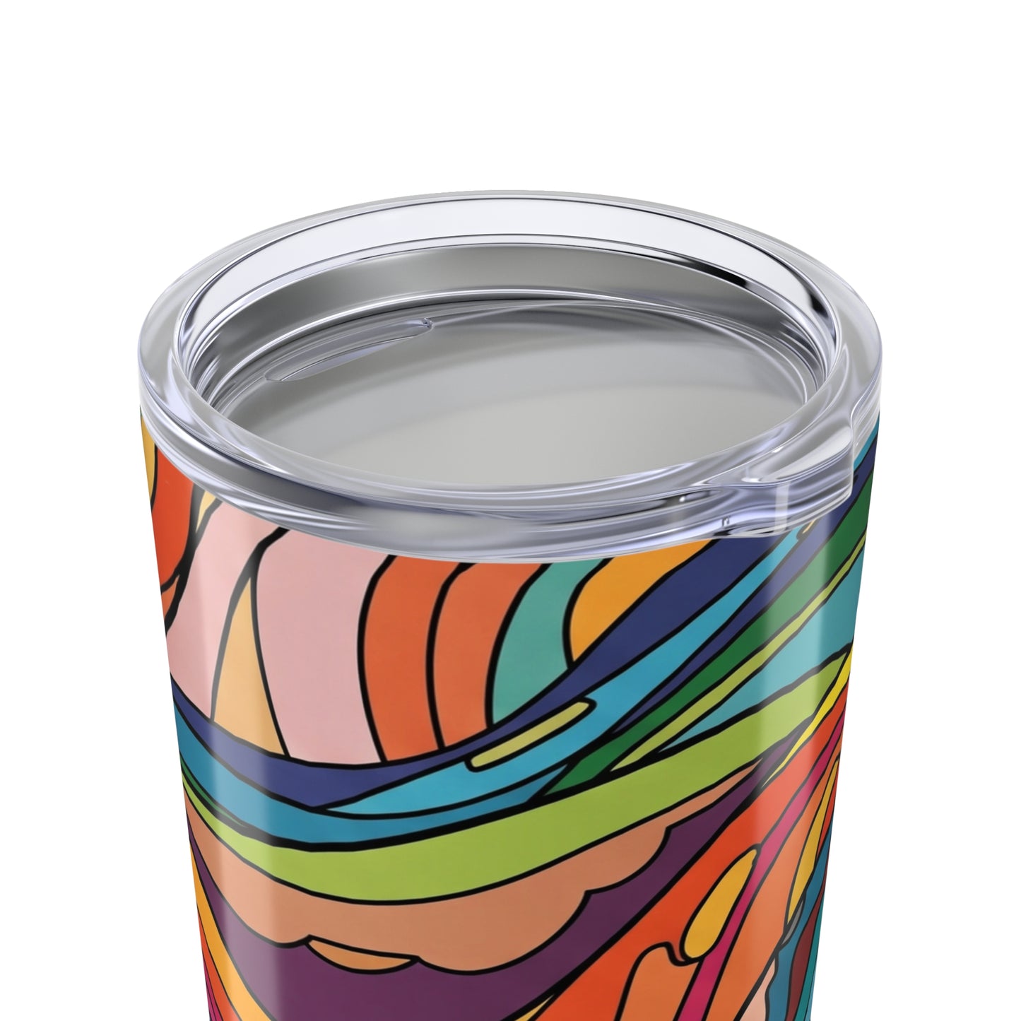 TwentyOz Stainless Steel Printed Tumbler With Double Wall Vacuum Insulated Spill Resistant Travel Mug For Hot Or