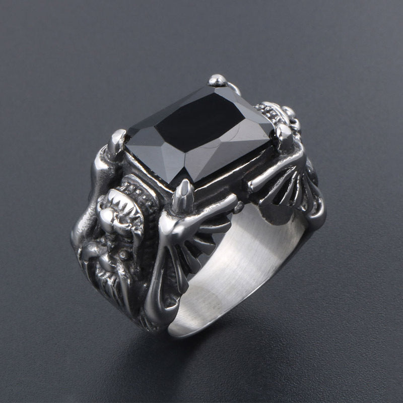 Unisex Vintage Rings For Couples Titanium Steel Matching Rings Anniversary Gift Individually Packed Gift Ideas