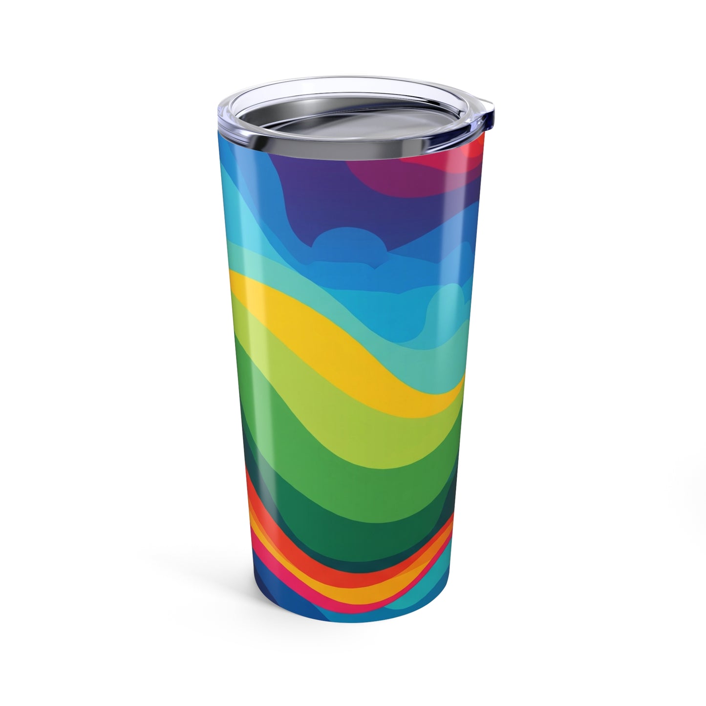 20 Oz Stainless Steel Printed Tumbler With Double Wall Vacuum Insulation Spill Resistant Lid For Hot And Cold