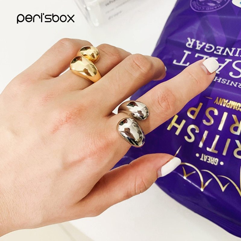 Gold Dome Ring Adjustable Chunky Statement Ring For Women Fashion Jewelry Durable High Quality Everyday Trendy