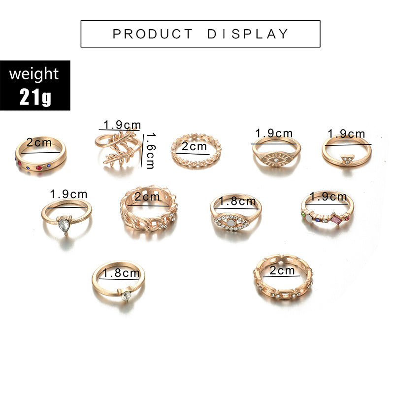 Women Alloy Ring Set Stackable Rings For Daily Wear Knuckle Rings Collection Fashion Rings For Women And Girls