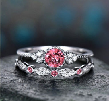 Couple Rings Matching Promise Rings Vintage Fashion Copper Alloy Zircon His And Hers Rings For Couples Classic