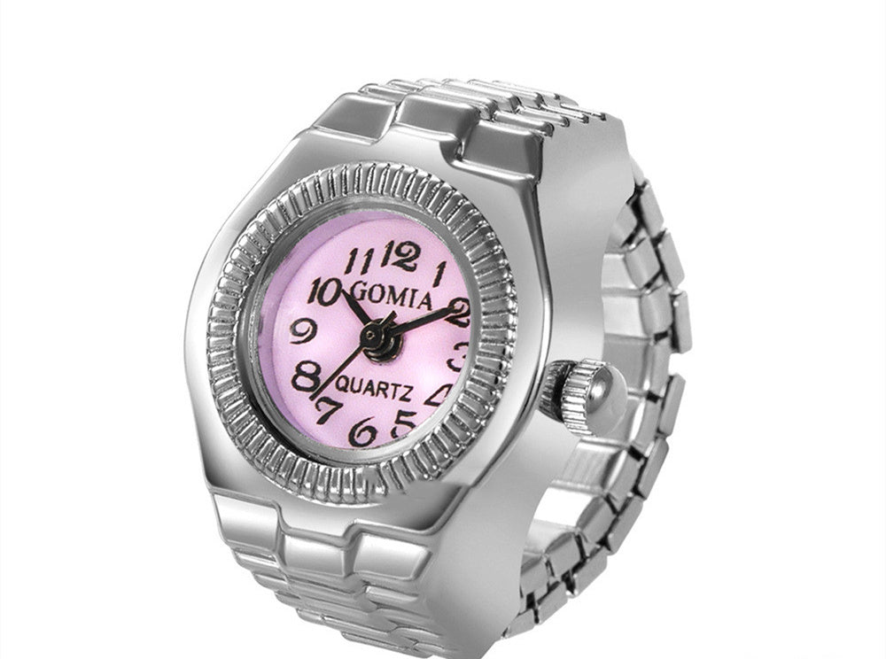 Peach Heart Retro Octagonal Ring Watch With Colorful Surfaces And Square Variants With White Yellow Red Purple