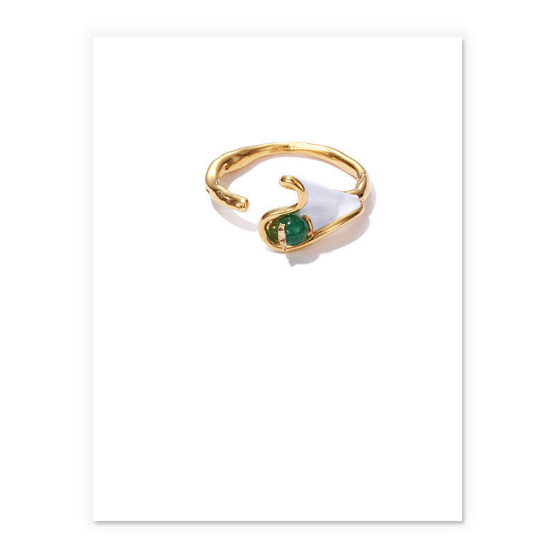 Handmade Dripping Gold Foil Niche Fashion