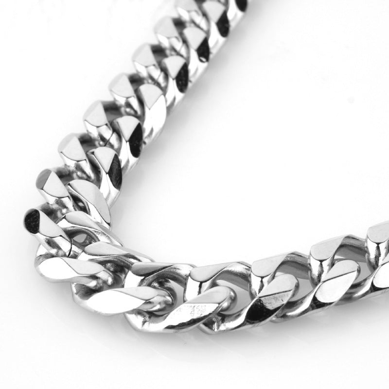 Alloy Six Sided Cuban Link Bracelet Electroplated Gold Or Steel Color For Men And Women Fashion Jewelry Styles