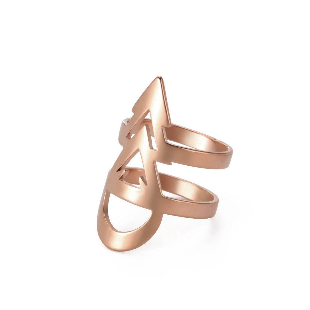Arrow Ring Stainless Steel Unisex Jewelry Silver Rose Gold