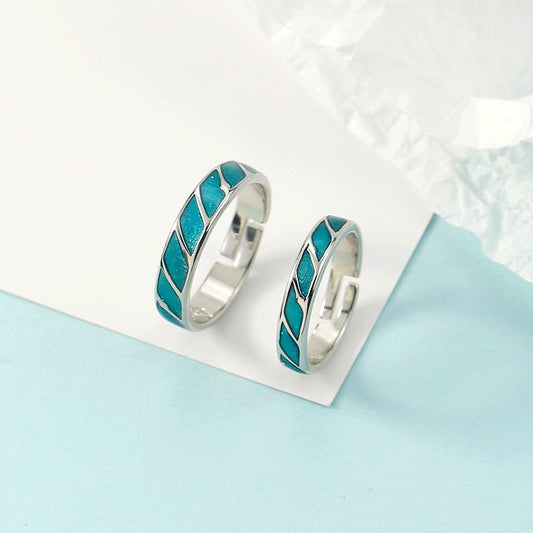 Copper Meteor Shower Couple Ring For Women And Men