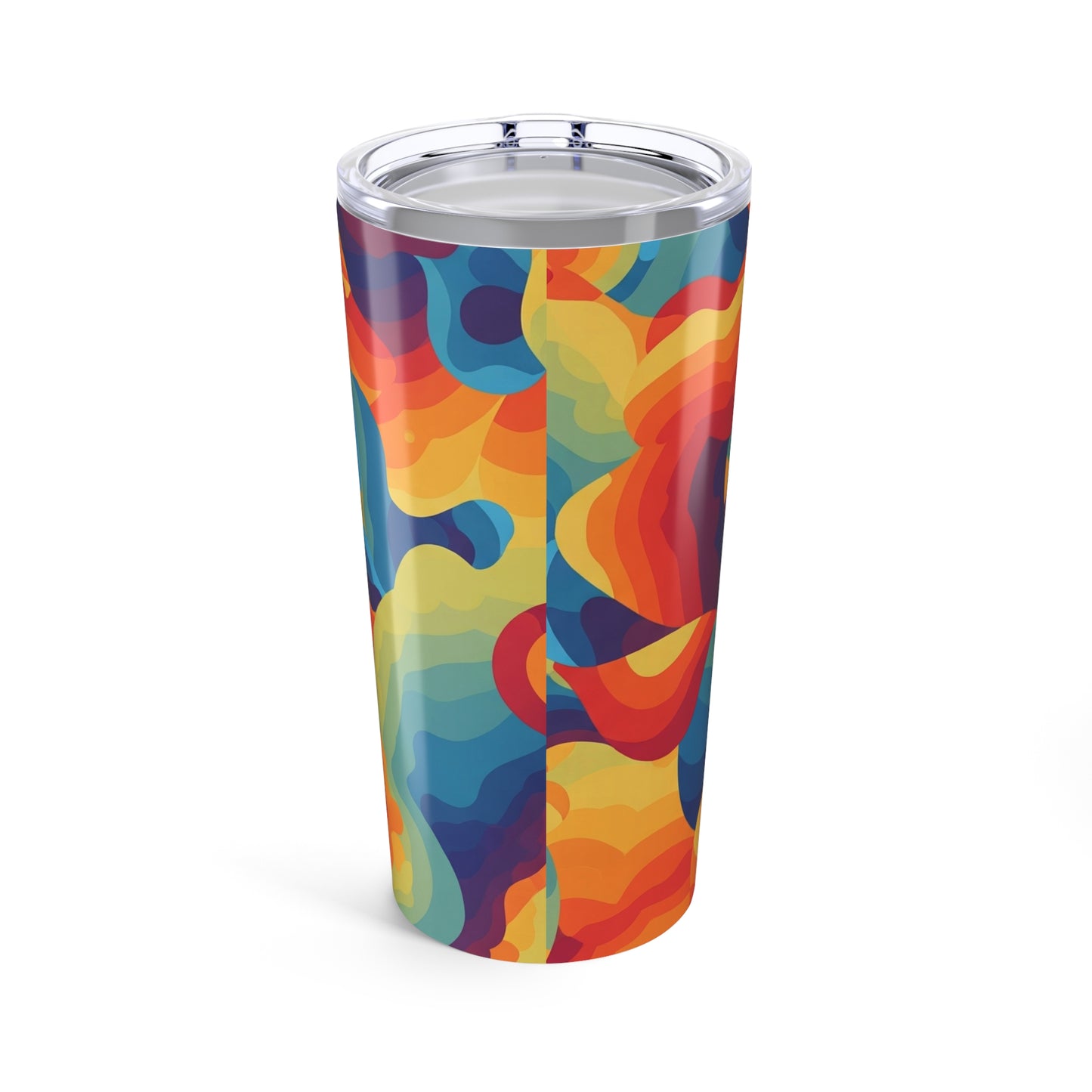 20oz Stainless Steel Printed Tumbler With Double Wall Insulation Keeps Hot And Cold Beverages Spill Resistant