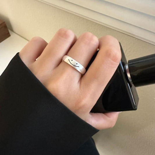 Womens Adjustable Copper Ring With Brushed Metal Finish Trendy Minimalist Jewelry Gift For Her Everyday Access