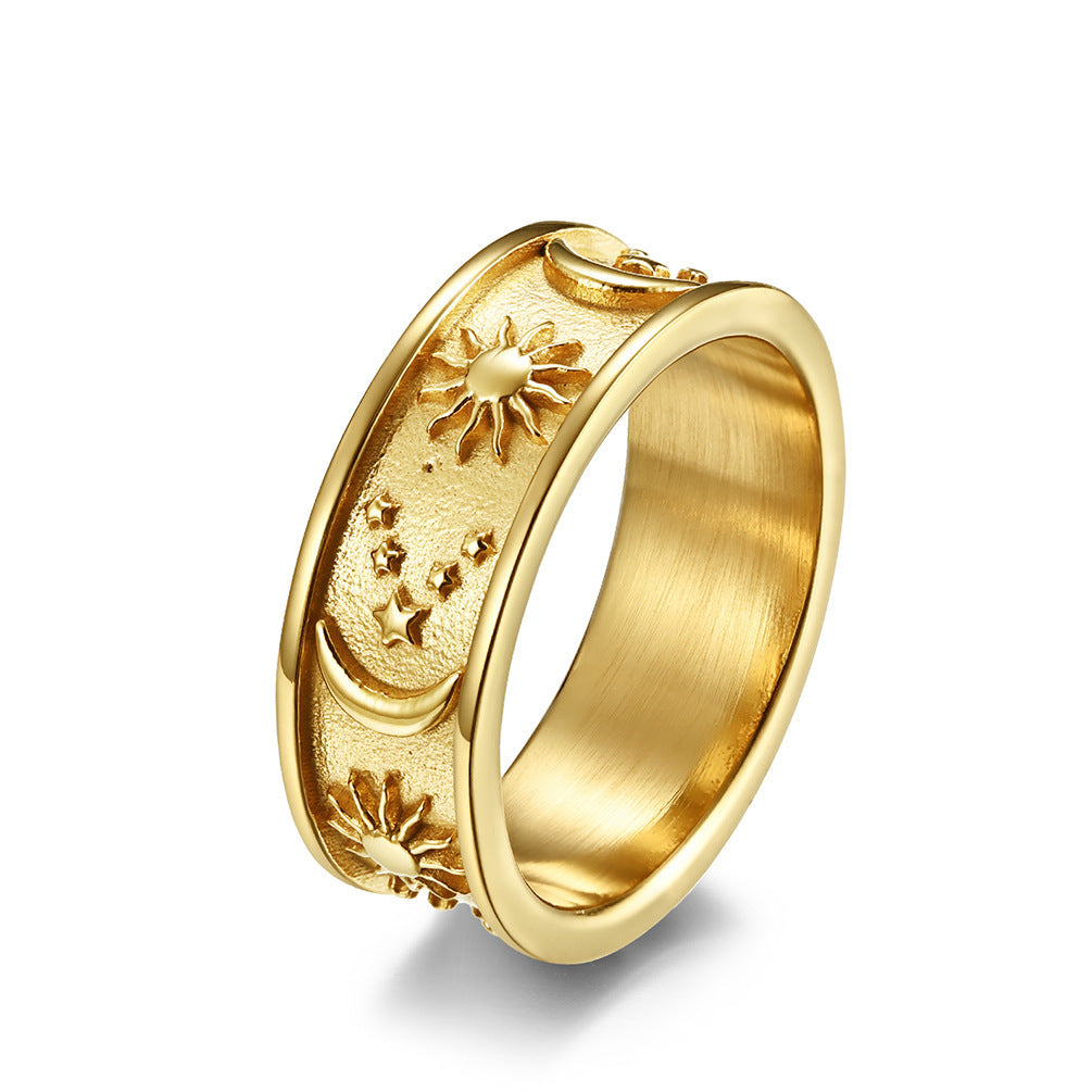 Jewelry Star Stainless Steel Ring Men's Gift