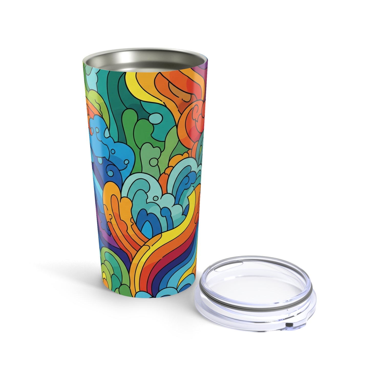 20oz Stainless Steel Tumbler With Double Wall Vacuum Insulation Spill Resistant Thermal Travel Mug For Everyday Use