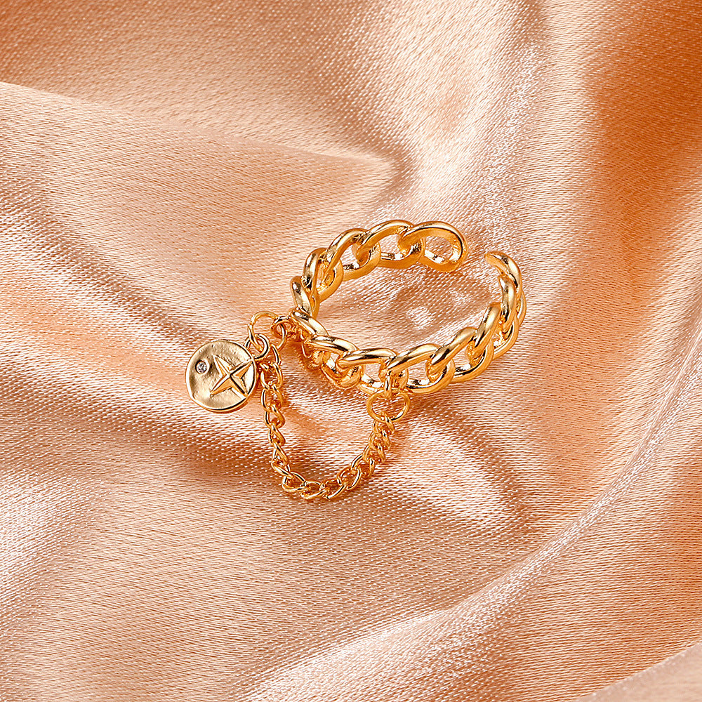 Womens Vintage Geometric Copper Index Finger Ring Fashion Jewelry High Quality Finish And Beautiful Appearance