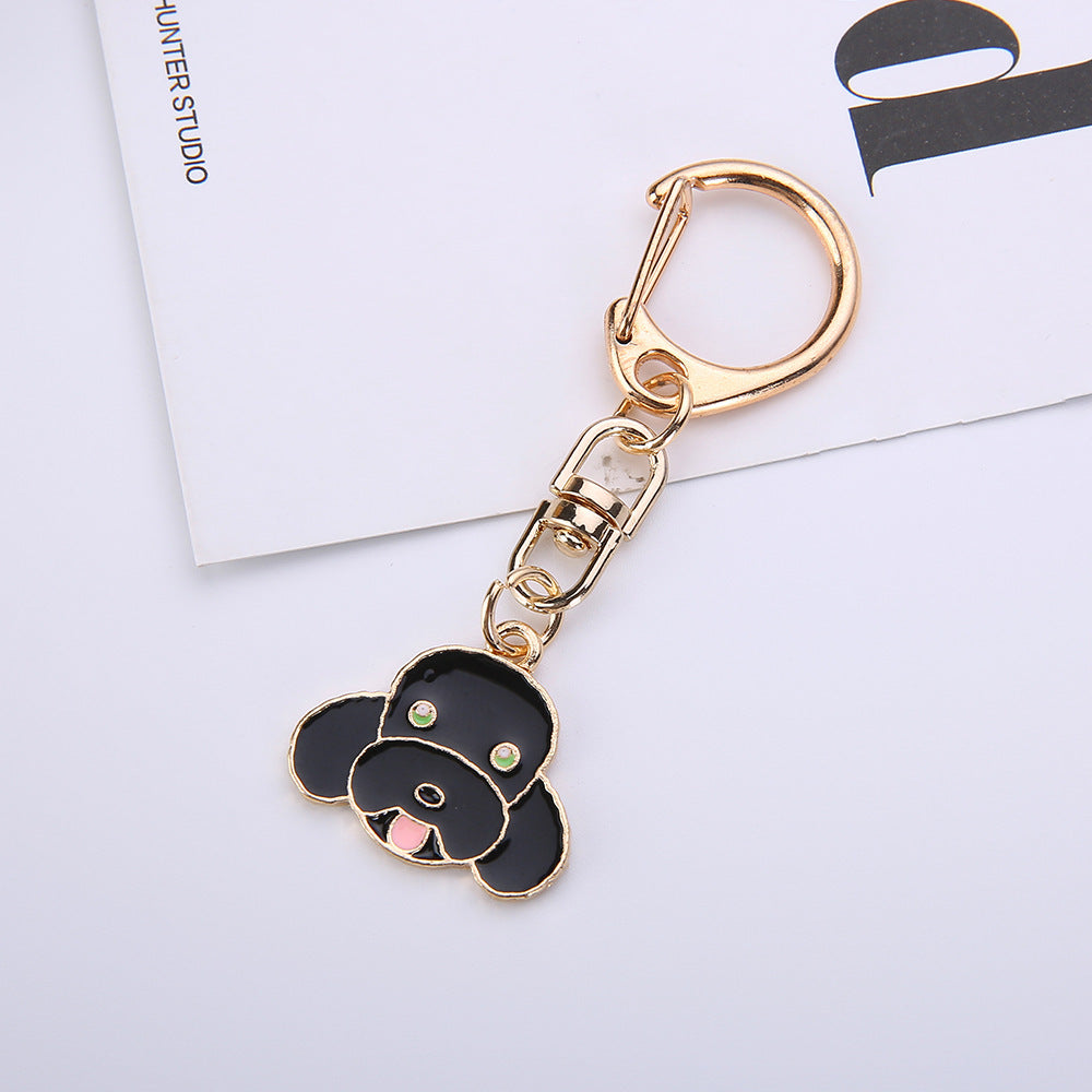 Beckoning Cat And Puppy Alloy Keychains Unisex Cute Animal Key Rings Fashion Accessories For Everyday Use Gift