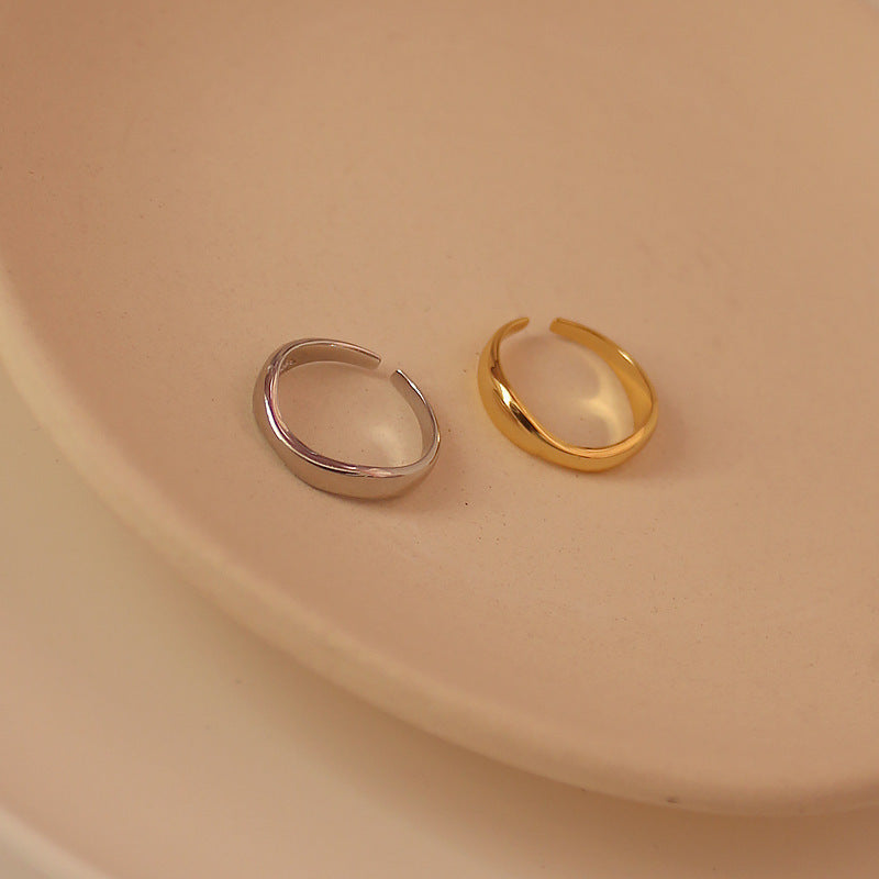 Adjustable Retro Silver Ring Electroplated Wavy Opening Band For Festivals Bulk Packed Gift Fashion Festival Accessory