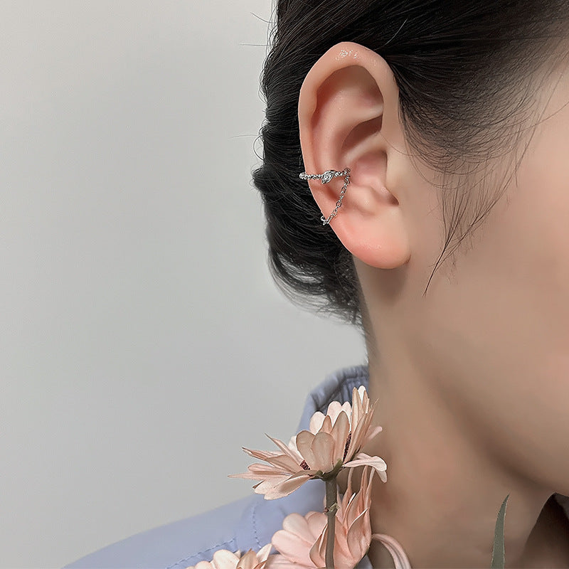 Women Geometric Spiral Ear Clip Earrings Korean Style Copper Electroplated Twist Design Single Ear Accessories