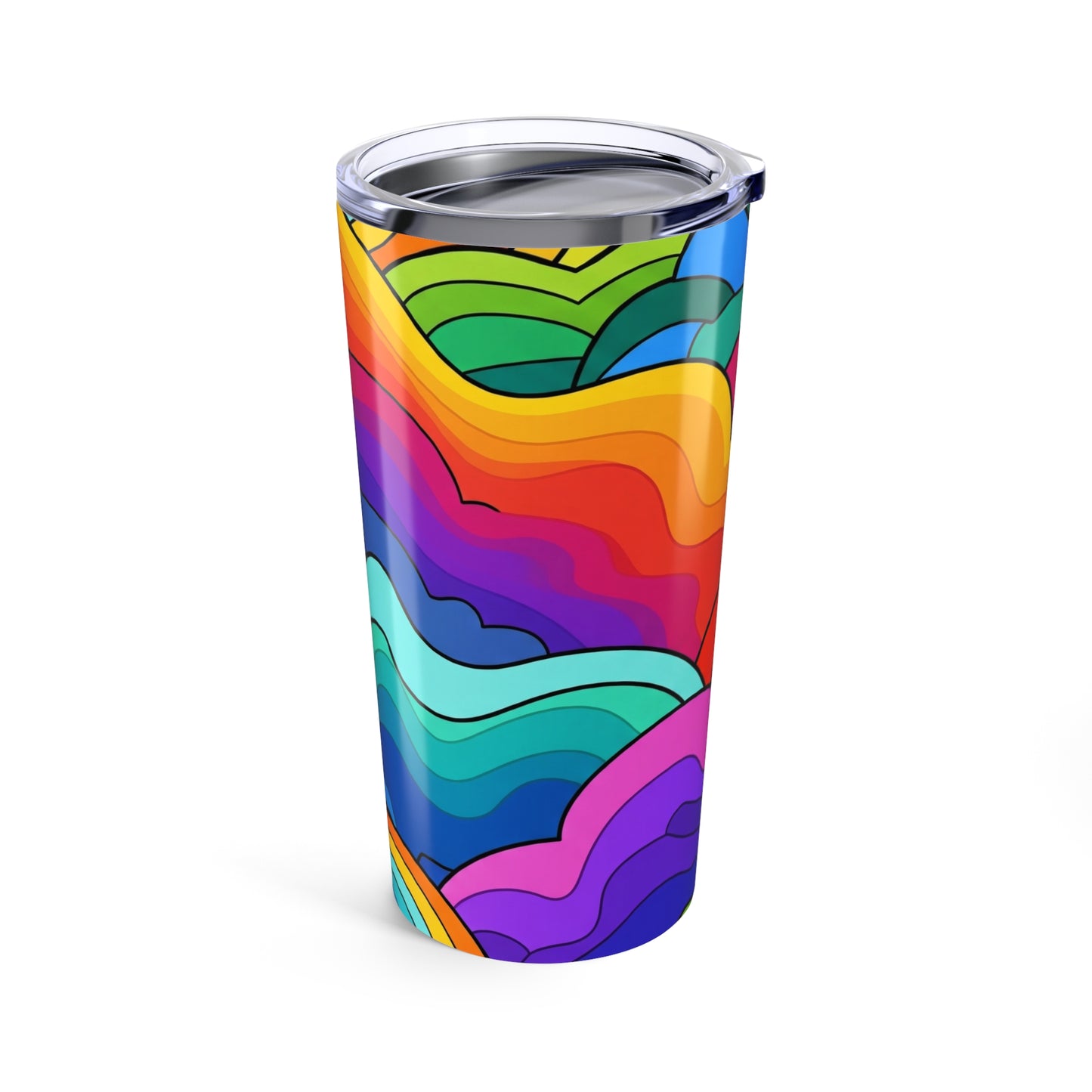20oz Stainless Steel Tumbler With Printed Design Double Wall Vacuum Insulated Leak Proof Thermal Coffee Mug Durable
