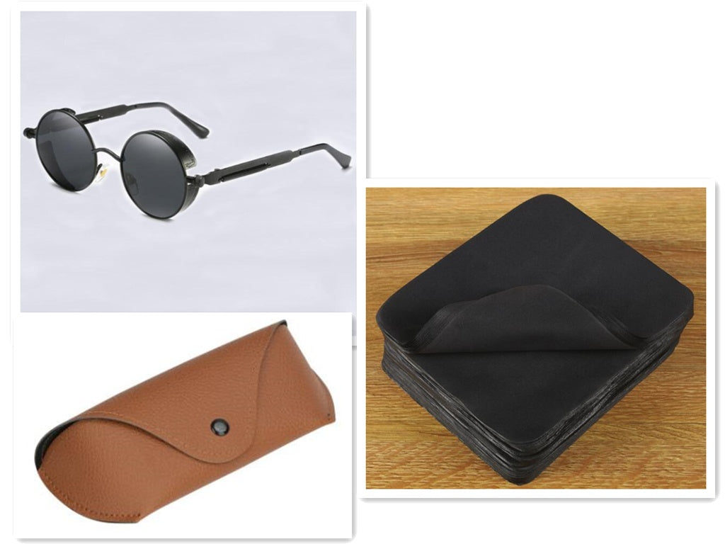 Round Sunglasses With Metal Frame UV Protection For Round Long Square And Oval Faces Classic Simple Style Chic