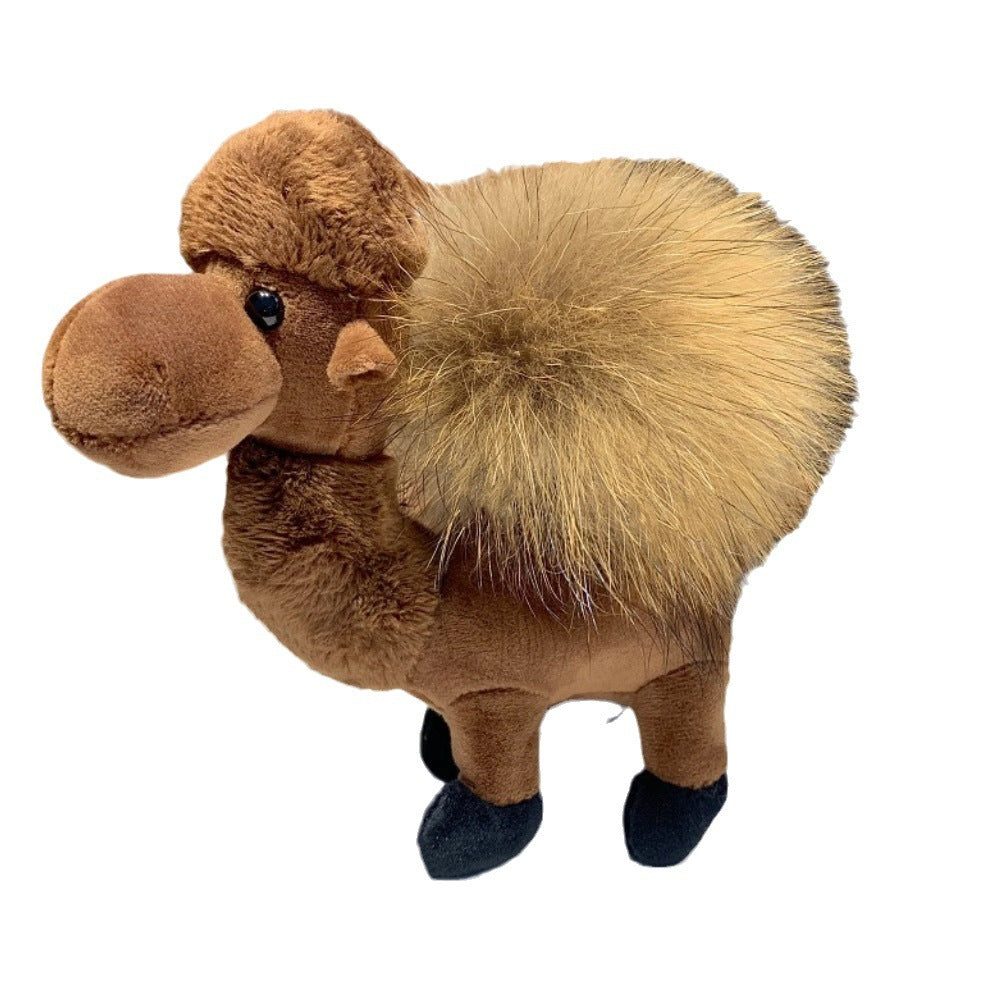 Cute Fur Ball Camel Doll Keychain Pendant Cartoon Animal